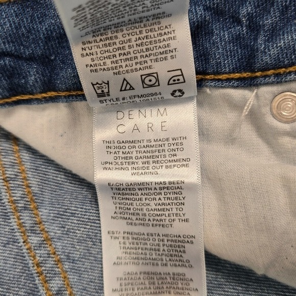 Kensie True Vintage Womens 8 Jeans Blue Denim Wide Leg Cropped Baggy Split Hem - Picture 5 of 10